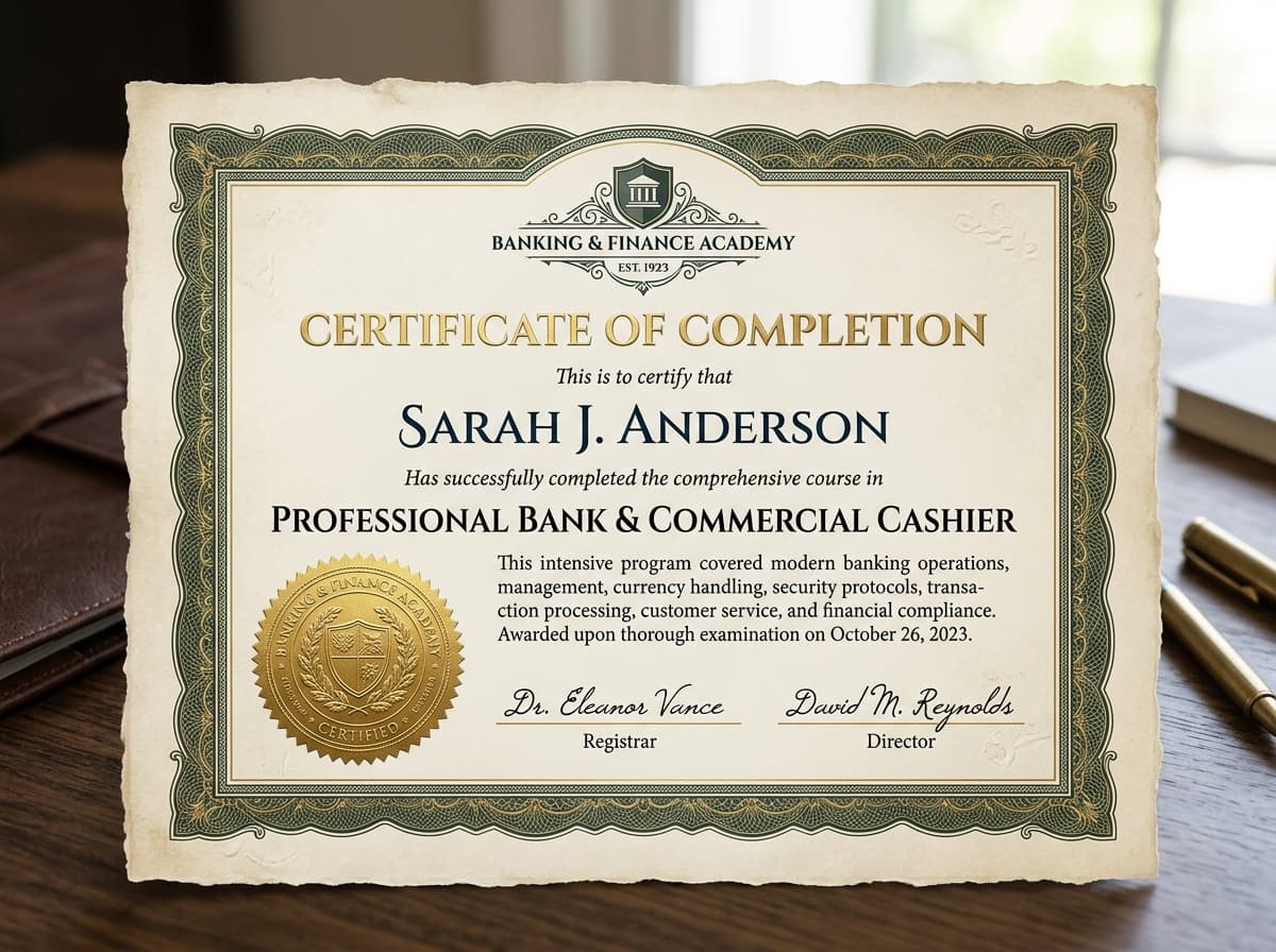 Certificado Oficial Cajero Profesional